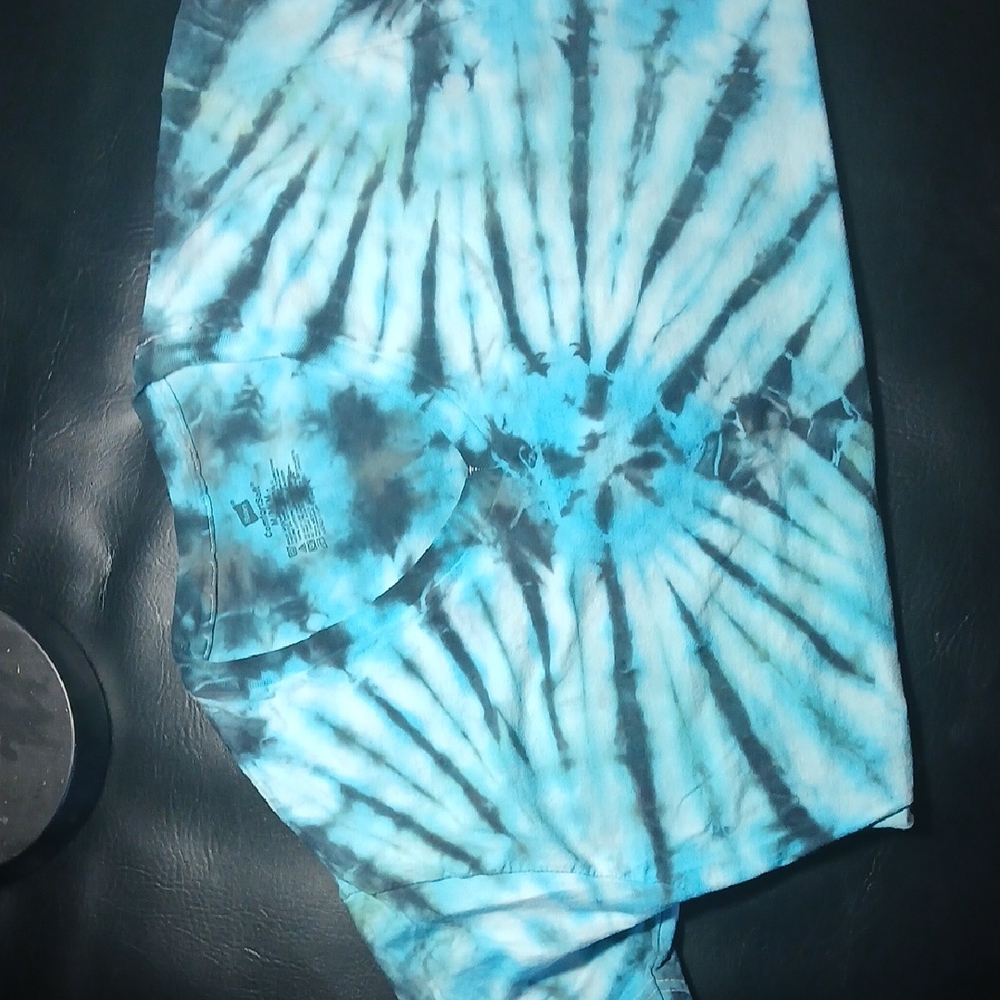 Blue and Black Tie-Dye T-Shirt